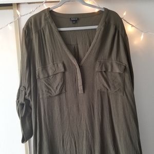 3/4, Ruched Sleeve Blouse